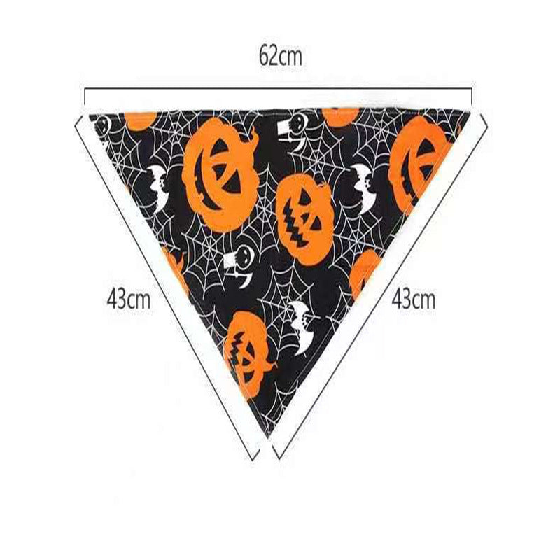 Pet Halloween Dog Saliva Scarf Bib Decoration Collar Cat Skull