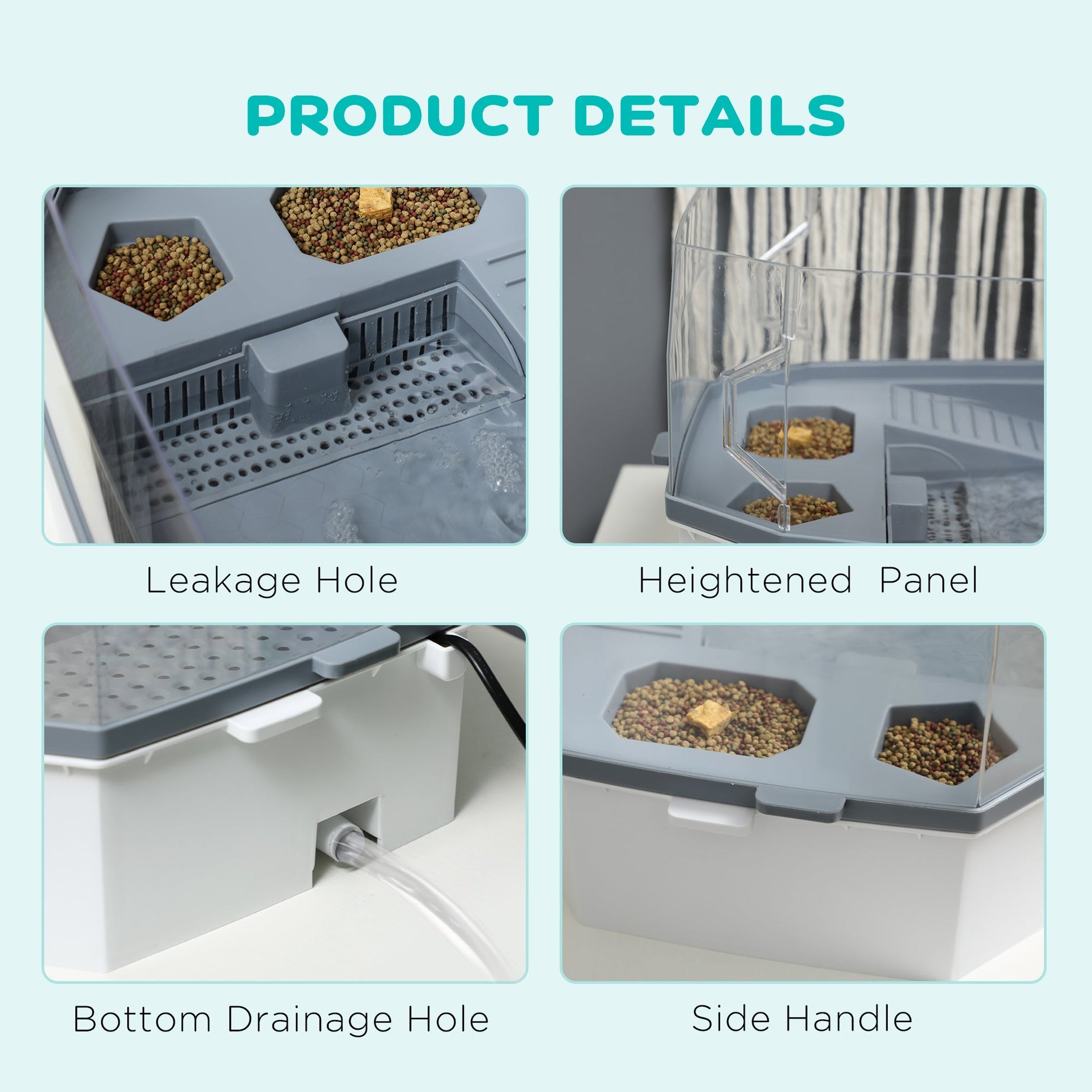 Turtle Tank Kit Aquarium With Basking Platform Water Pump Filter