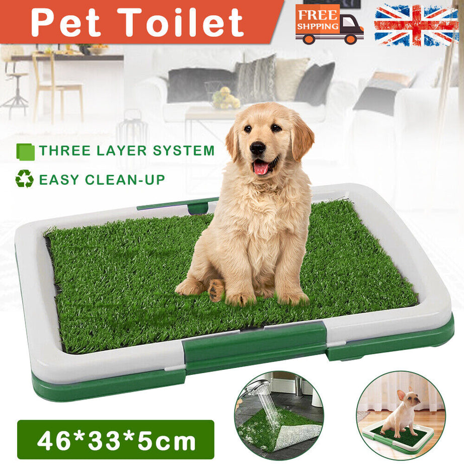 Pet Dog Toilet Mat Indoor Restroom Training Grass Potty Pad Loo