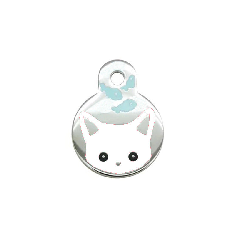 Pet Dog Brand Cute Cartoon Cat And Fish Printed Necklace Pendant