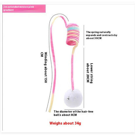 Cat Toy Self-hi Sucker Spring Rabbit Hair Ball Interactive Play Pet